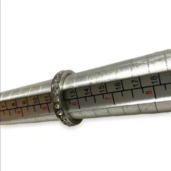 - Clear Crystal Channel Eternity Band - Picture 3 of 6